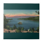 Vintager See Tahoe Emerald Bay Fliese (Vorderseite)