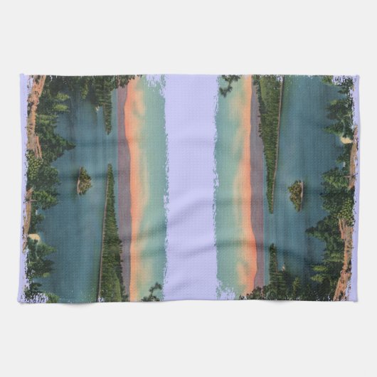 Vintager See Tahoe Emerald Bay Geschirrtuch (Horizontal)