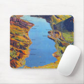 Vintager See Thun Schweiz Reisen Mousepad (Mit Mouse)