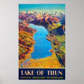 Vintager See Thun Schweiz Reisen Poster (Vorne)