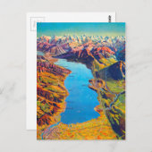 Vintager See Thun Schweiz Reisen Postkarte (Vorne/Hinten)