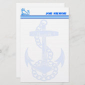 Vintager Seeanker-kundengerechtes Briefpapier (Vorne/Hinten)