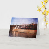 Vintager Seefrachter Karte (Gelbe Blume)