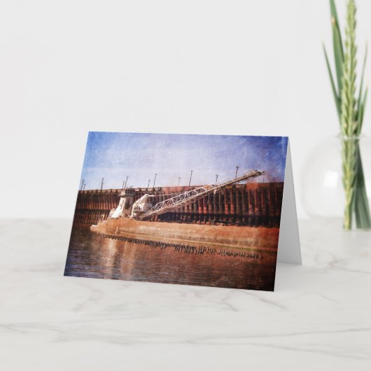 Vintager Seefrachter Karte (Vorderseite)