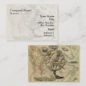 Vintager Seekompaß und Karte (Vorne/Hinten)