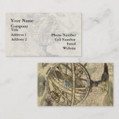 Vintager Seekompaß und Karte (Vorne/Hinten)