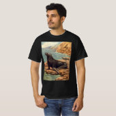 Vintager Seelöwe an der Küste, Meeressäugetiere T-Shirt (Vorne ganz)