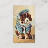 Vintager Seemann-Hund Visitenkarte (Rückseite)