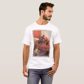 Vintager Seemann-Meerjungfrau-Fang T-Shirt (Vorne ganz)