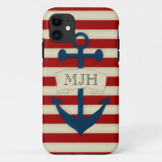 Vintager Seemonogramm iPhone 5/5S Fall 11 Hülle