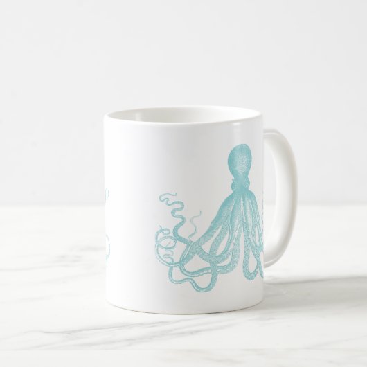 Vintager Seeoktopus Kaffeetasse (VorderseiteRechts)
