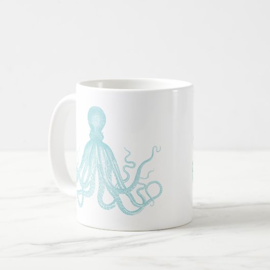 Vintager Seeoktopus Kaffeetasse (Vorderseite Links)