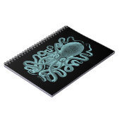 Vintager Seeoktopus Notizblock (Linke Seite)