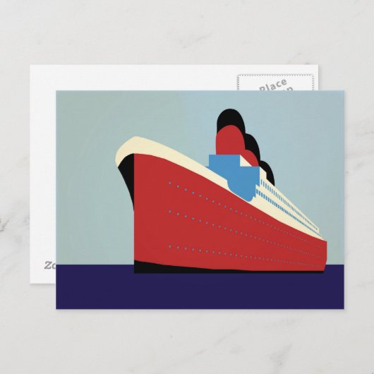 Vintager Seeweg Postkarte (Vorne/Hinten)