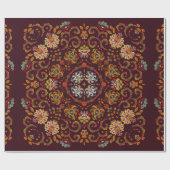 Vintager Seidenhalsschal oder Kicherquadrat Geschenkpapier (Flach)