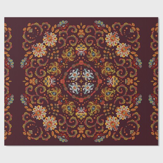 Vintager Seidenhalsschal oder Kicherquadrat Geschenkpapier (Flach)