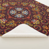 Vintager Seidenhalsschal oder Kicherquadrat Sherpadecke (3/4)