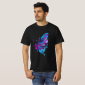 Vintager Semikolon Schmetterling-Halbkolon-Tattoo T-Shirt (Vorne ganz)
