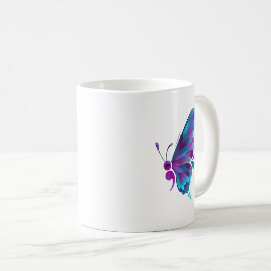 Vintager Semikolon Schmetterling Semikolon tätoto  Kaffeetasse (VorderseiteRechts)