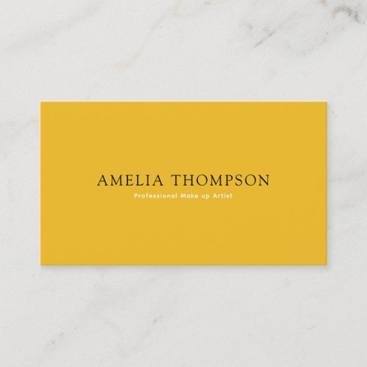 Vintager Senf Gelber Beruflicher QR-Code Visitenkarte (Vorderseite)