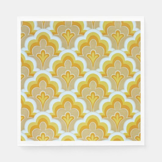 Vintager Senf gemustert Serviette (Vorderseite)