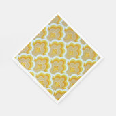 Vintager Senf gemustert Serviette (Ecke)