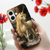 Vintager Sepia Forest Unicorage Kunst, Dichtung un