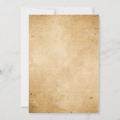 Vintager Sepia-Poster-Stil Save the Date (Rückseite)