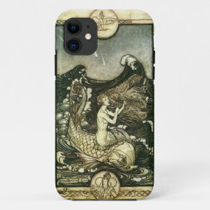 VINTAGER SEPIA-TON-MEERJUNGFRAU-OZEAN-DRUCK iPhone 11 HÜLLE