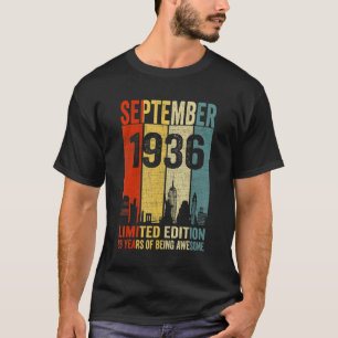Vintager September 1936 86 Geburtstag 86 Jahre alt T-Shirt