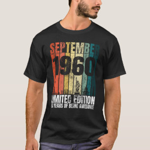 Vintager September 1960 Tag 60 Jahre alt 60. Bir T-Shirt