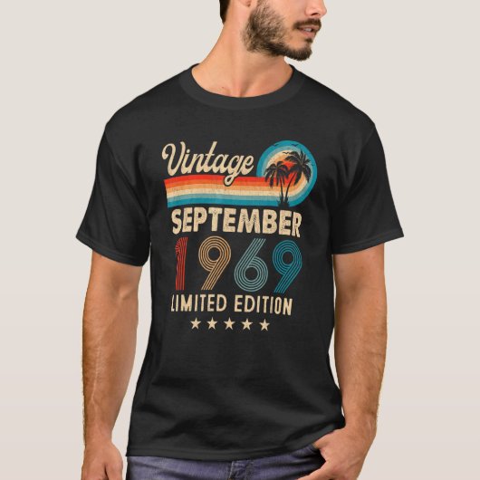 Vintager September 1969 53. Geburtstag T-Shirt (Vorderseite)