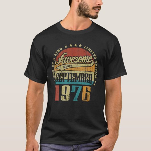 Vintager September 1976, einer der seit T-Shirt (Vorderseite)