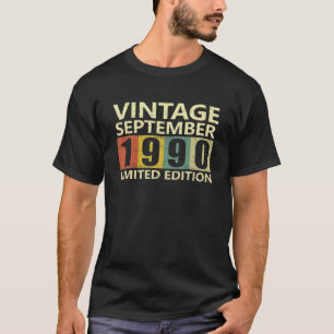Vintager September 1990 limitierte Ausgabe Geschen T-Shirt