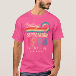 Vintager September 1994 28. Geburtstag T-Shirt