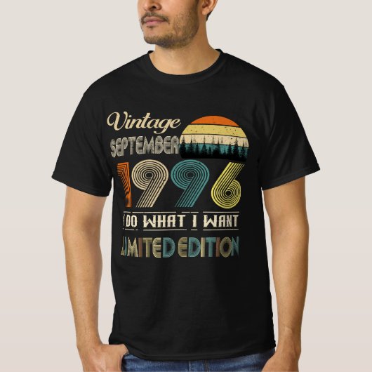 Vintager September 1996 T - Shirt - Retro Style Bi (Vorderseite)