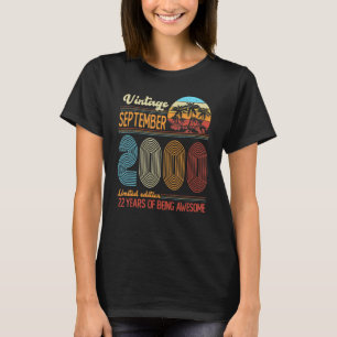 Vintager September 2000 22 Jahre alt 22. Dezember T-Shirt