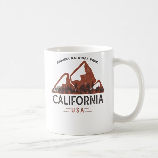 Vintager Sequoia Nationalpark California Kaffeemas Kaffeetasse (Rechts)