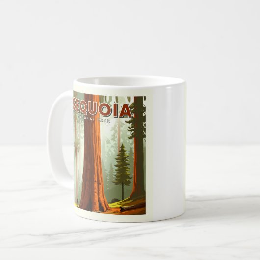 Vintager Sequoia-Nationalpark Kaffeetasse (Vorderseite Links)