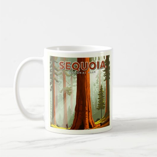 Vintager Sequoia-Nationalpark Kaffeetasse (Links)