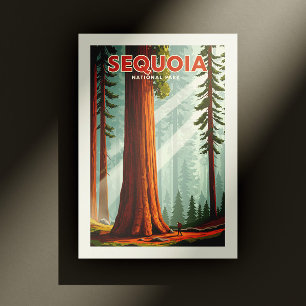 Vintager Sequoia-Nationalpark Postkarte