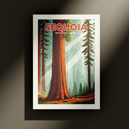 Vintager Sequoia-Nationalpark Postkarte