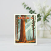 Vintager Sequoia-Nationalpark Postkarte (Stehend Vorderseite)