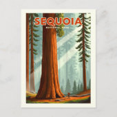 Vintager Sequoia-Nationalpark Postkarte (Vorderseite)