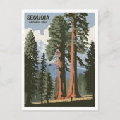 Vintager Sequoia-Nationalpark Postkarte (Vorderseite)