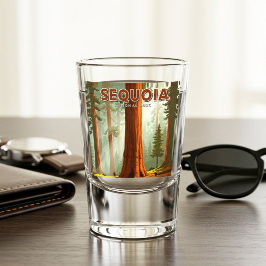 Vintager Sequoia-Nationalpark Schnapsglas
