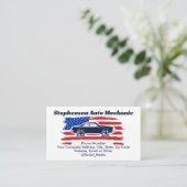 Vintager Service des amerikanischen Automobil-Auto Visitenkarte (Stehend Vorderseite)