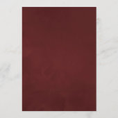 Vintager Shabby-Chic-Blush & Burgund Bridal-Rat Hinweiskarte (Rückseite)