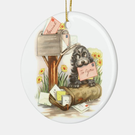 Vintager Shaggi mit Post Keramikornament (Links)