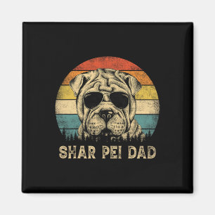 Vintager Shar Pei Vater Hund liebt Vater &#; s Tag Magnet